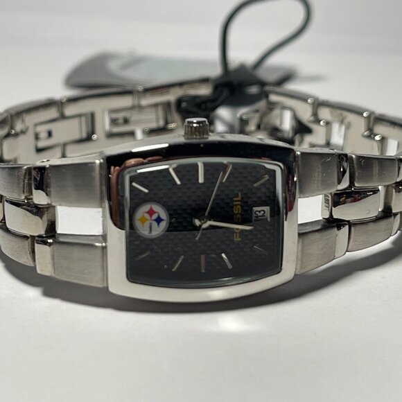 Pittsburgh Steelers NFL Stainless-Steel Bracelet Watch by Fossil !!NEW!! (RARE) - Picture 5 of 6